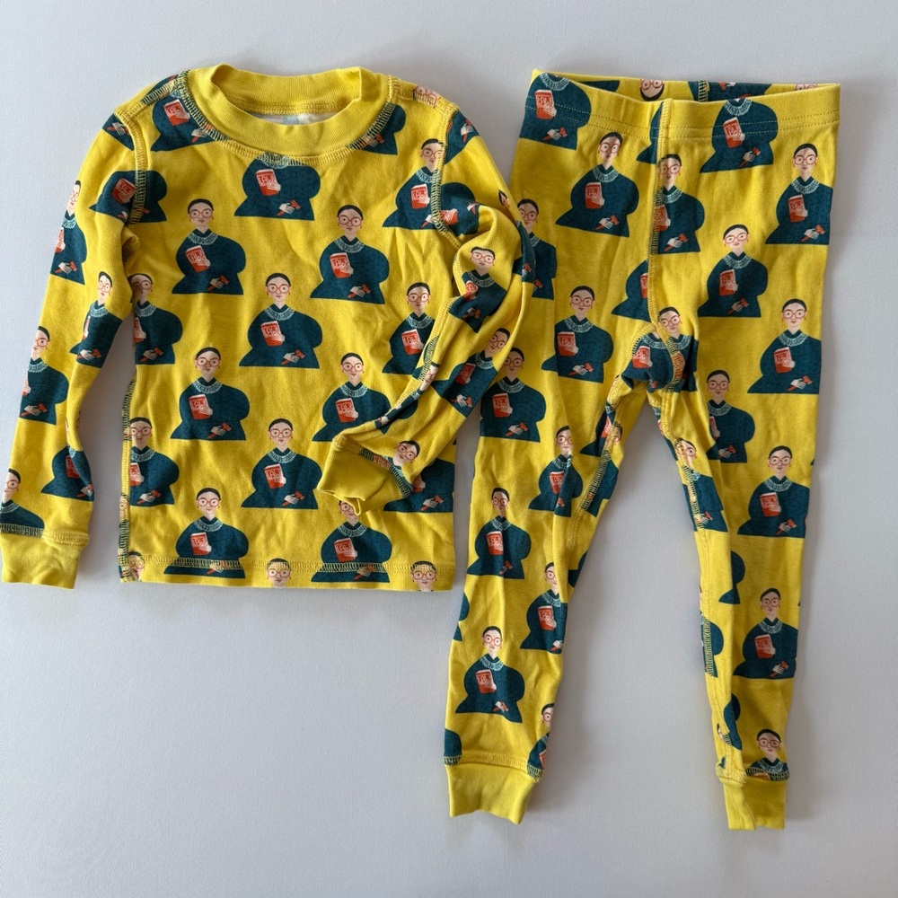 Piccolina 4T Ruth Bader Ginsburg (RBG) Pajamas -Long Sleeve & Pants 100% cotton